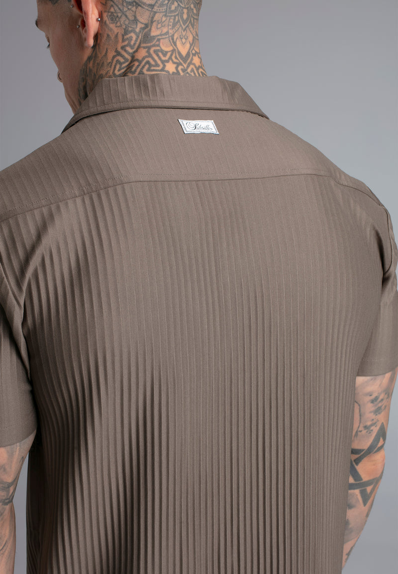 Brown Plisse Shirt (1)