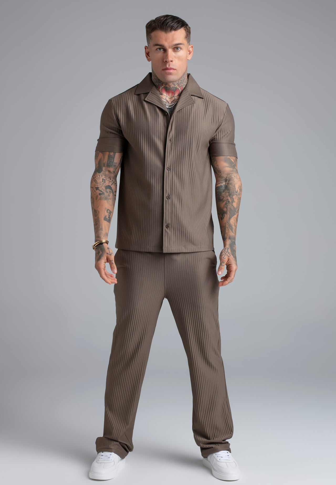 Brown Plisse Shirt (2)