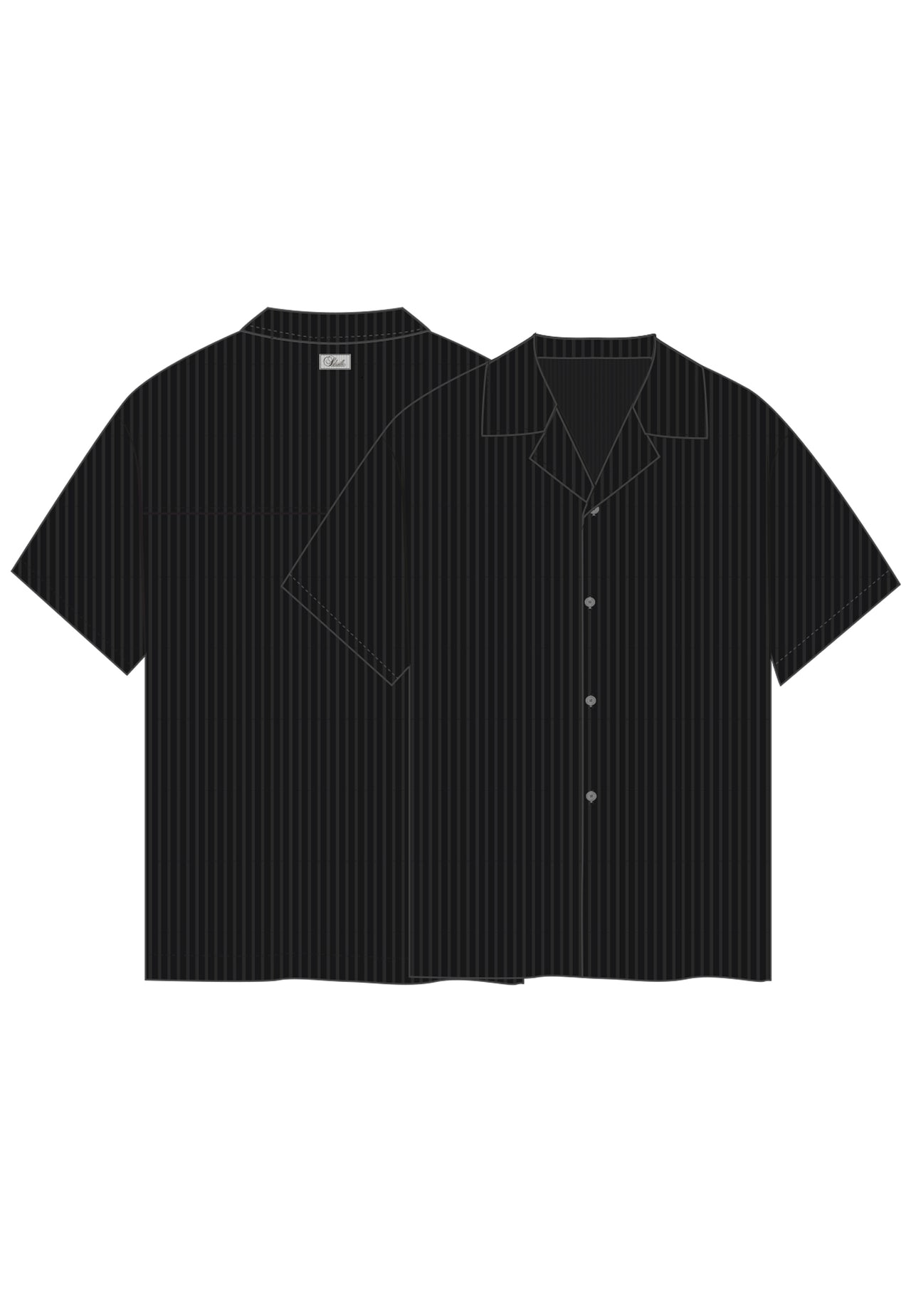 Black Plisse Shirt
