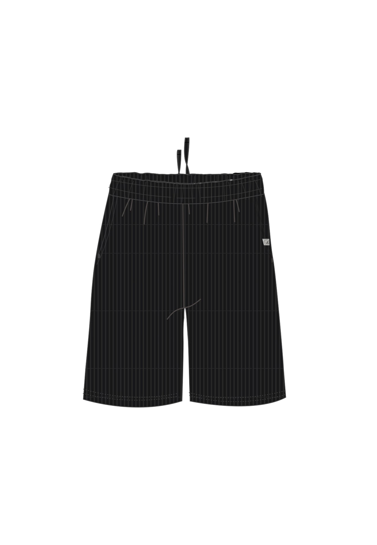 Black Plisse Short