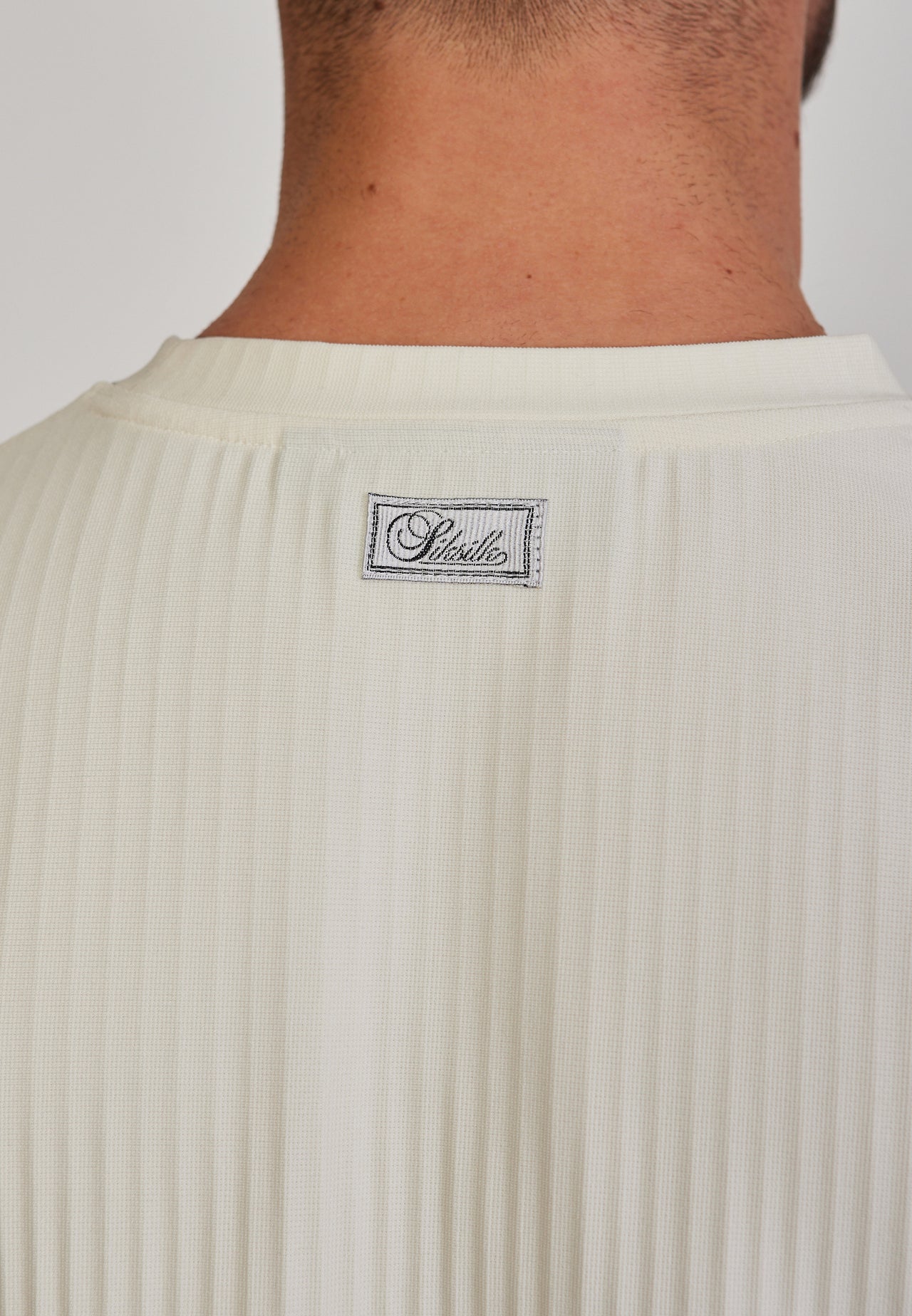 Ecru Plisse T-Shirt (1)