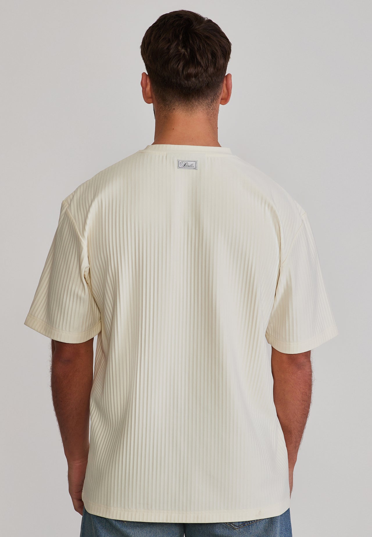 Ecru Plisse T-Shirt (4)