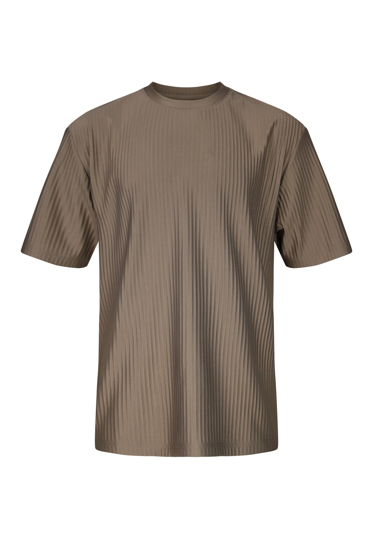 Brown Plisse T-Shirt (5)