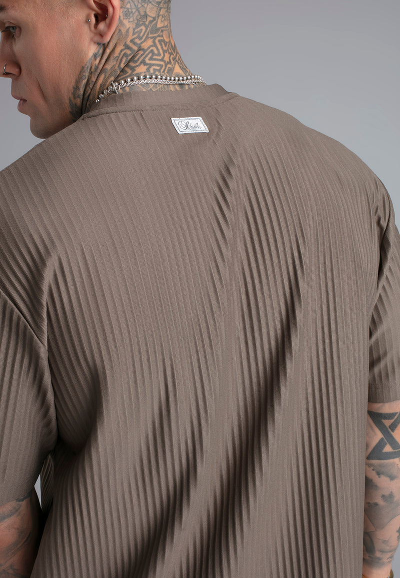 Brown Plisse T-Shirt (1)
