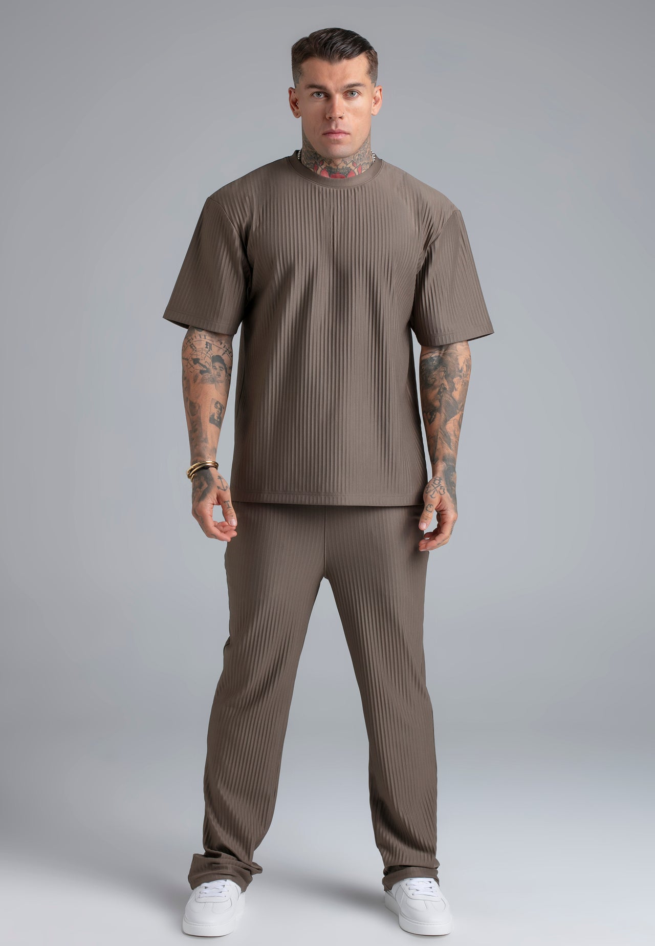Brown Plisse T-Shirt (2)