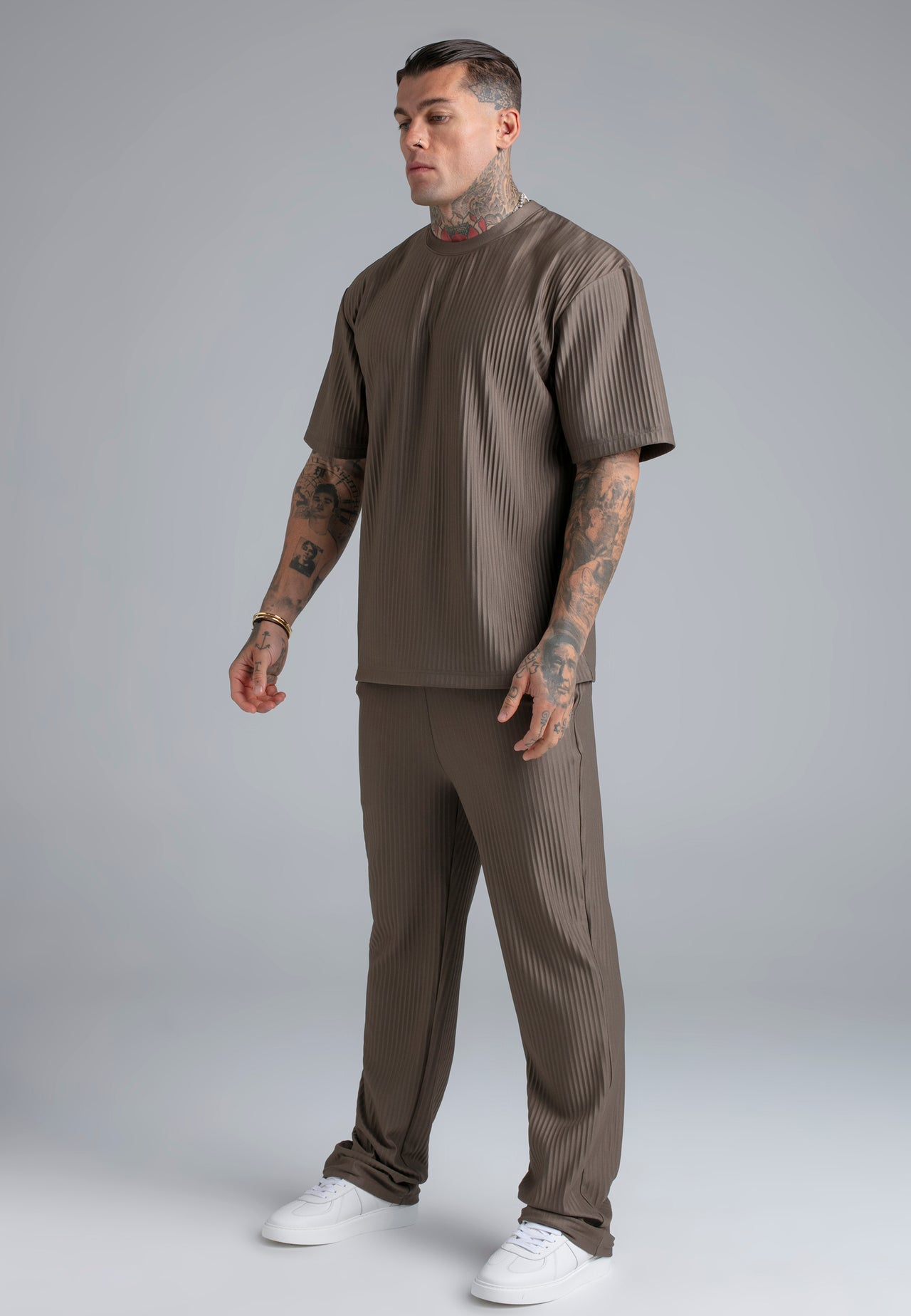 Brown Plisse T-Shirt (3)