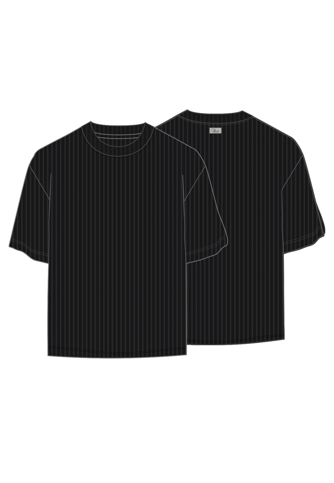 Black Plisse T-Shirt