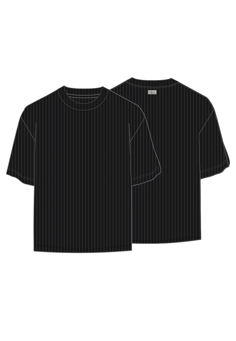 Black Plisse T-Shirt