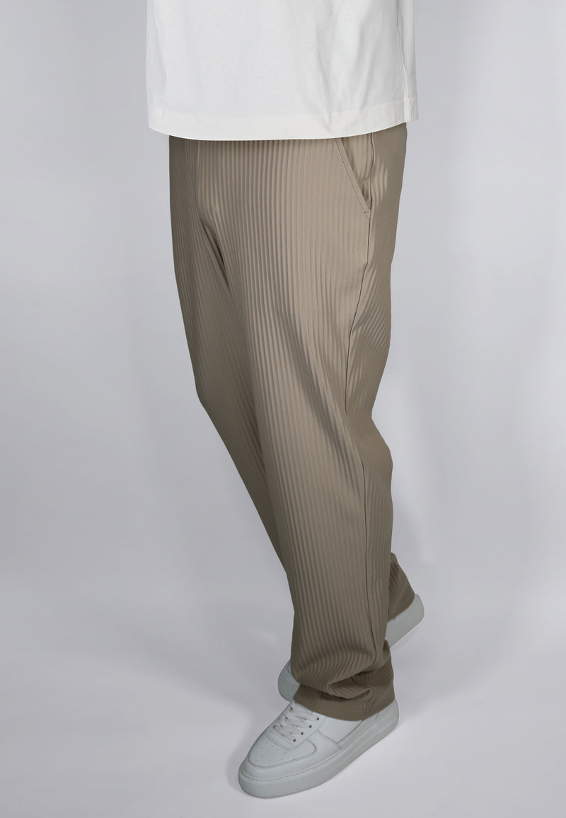 Grey Plisse Track Pants