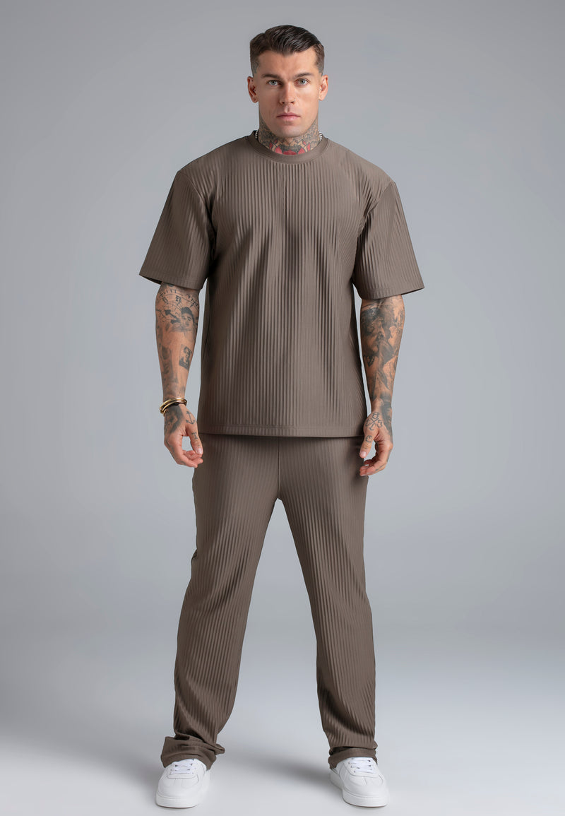 Brown Plisse Track Pants (1)