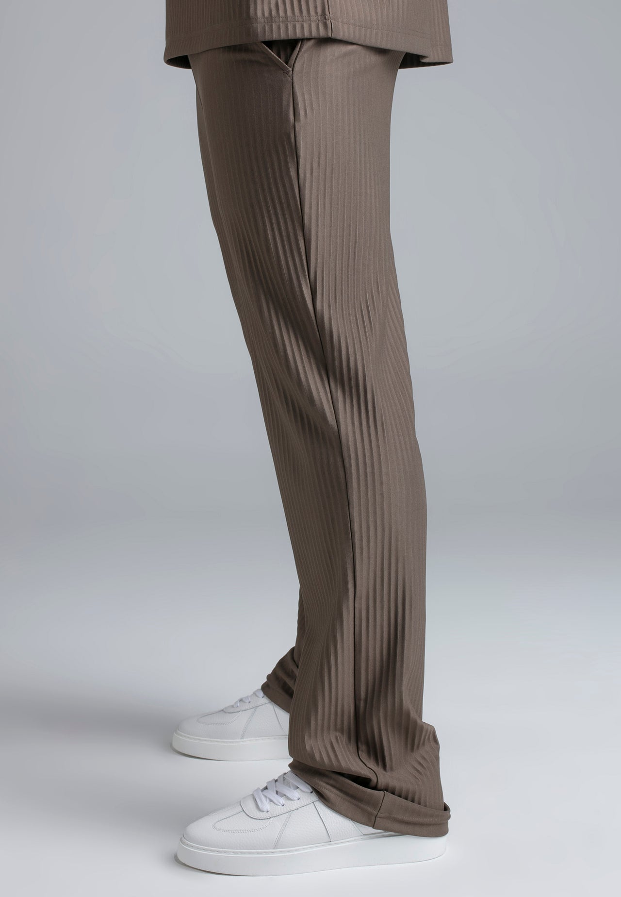 Brown Plisse Track Pants (2)