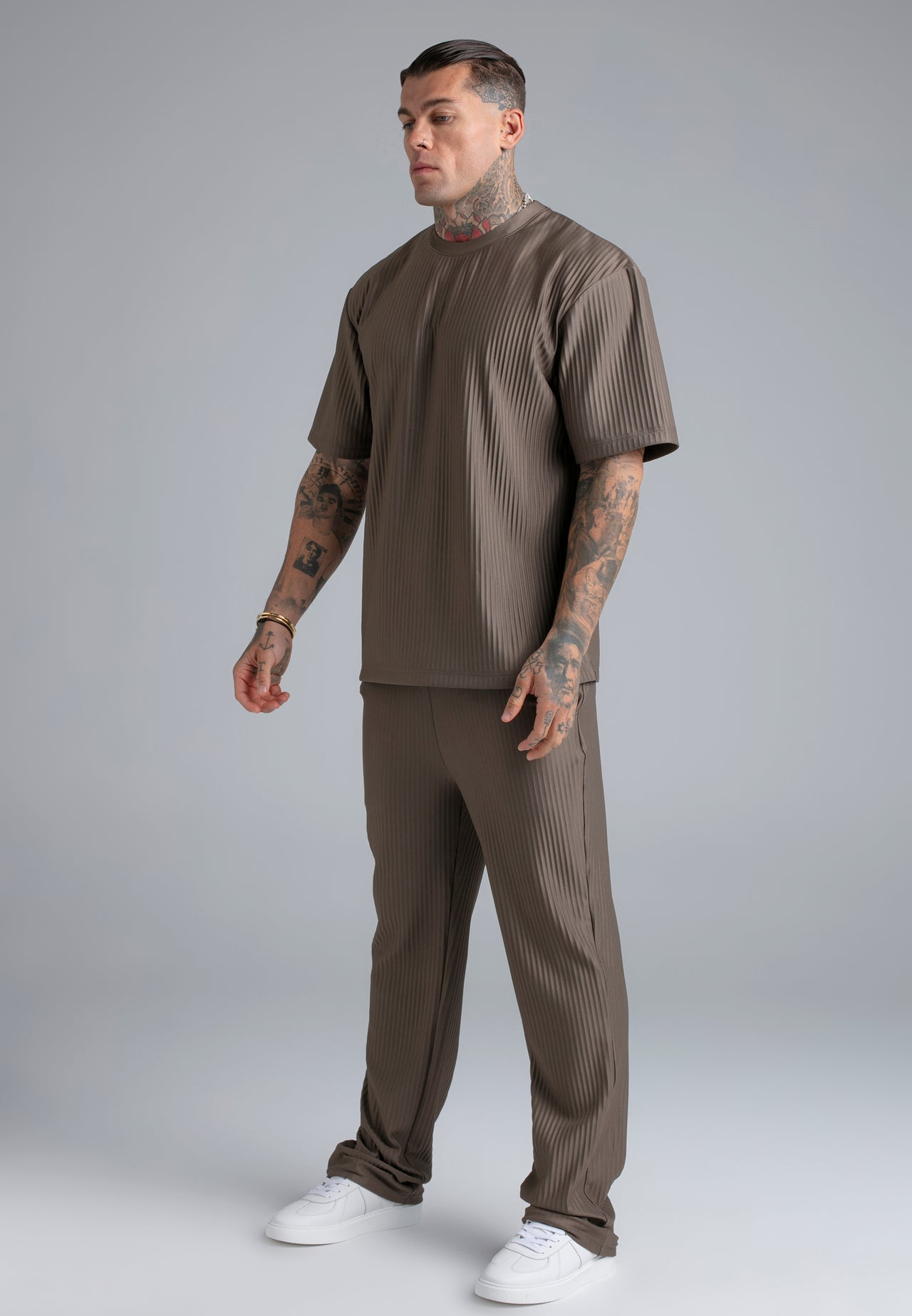 Brown Plisse Track Pants (3)