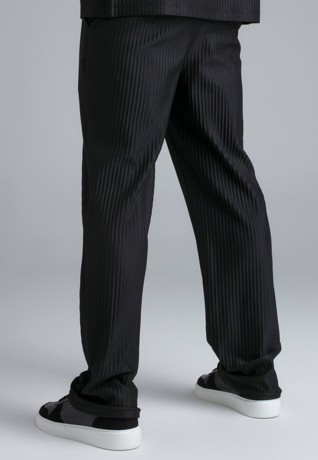 Black Plisse Track Pants (4)