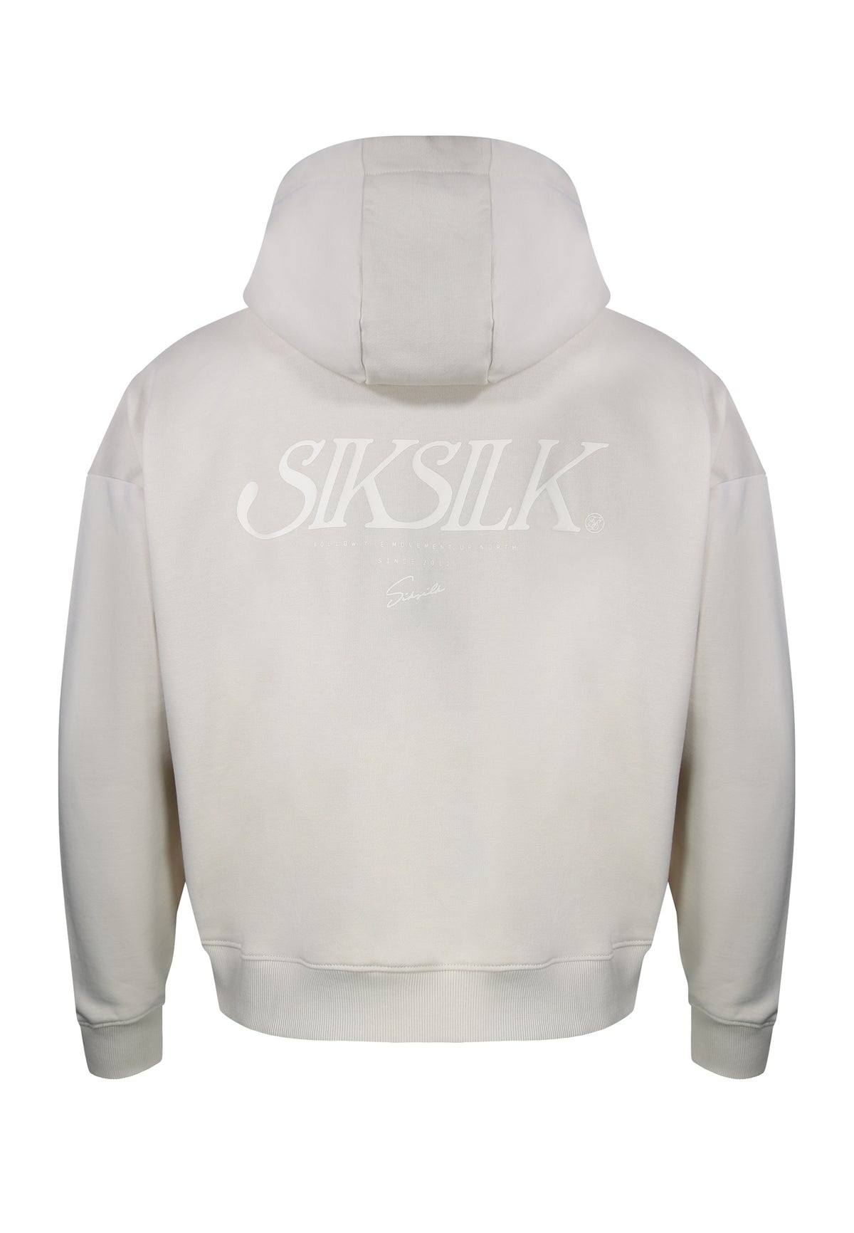 Ecru Graphic Full Zip Boxy Hoodie (7)
