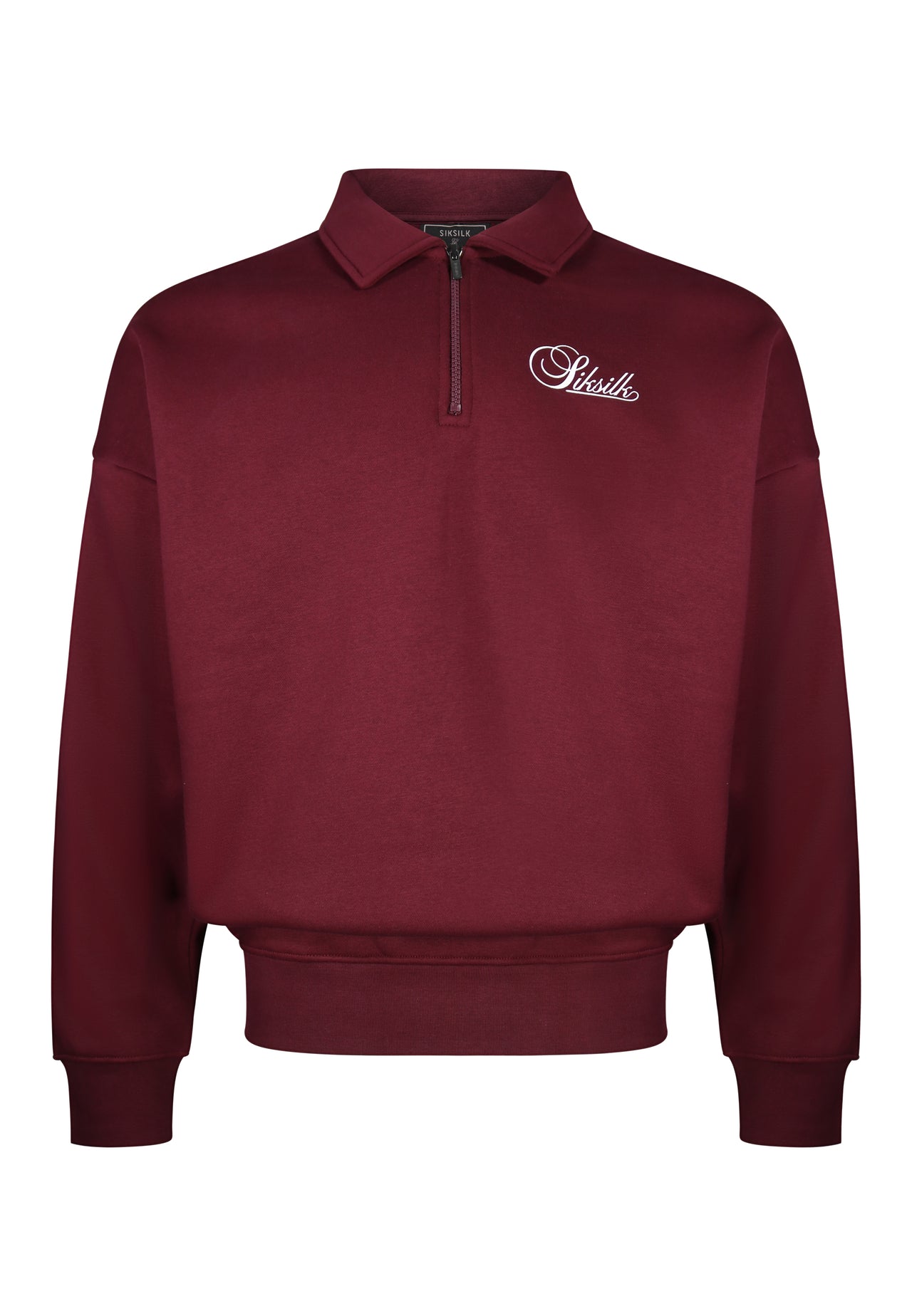 Burgundy Essentials Polo Sweater (5)