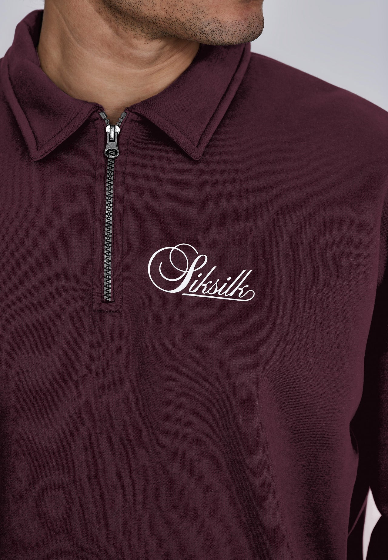 Burgundy Essentials Polo Sweater (1)