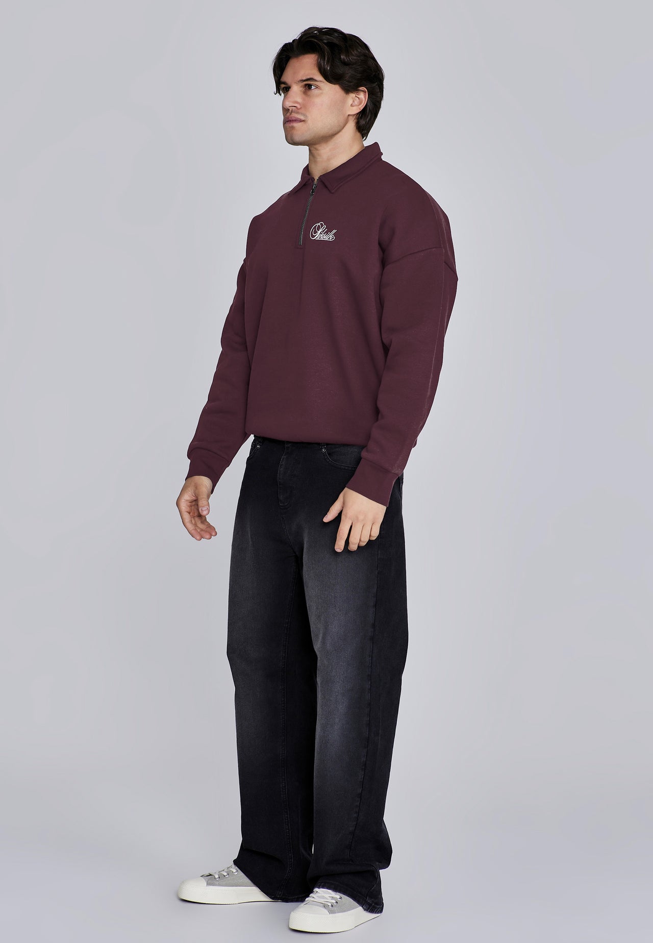 Burgundy Essentials Polo Sweater (3)