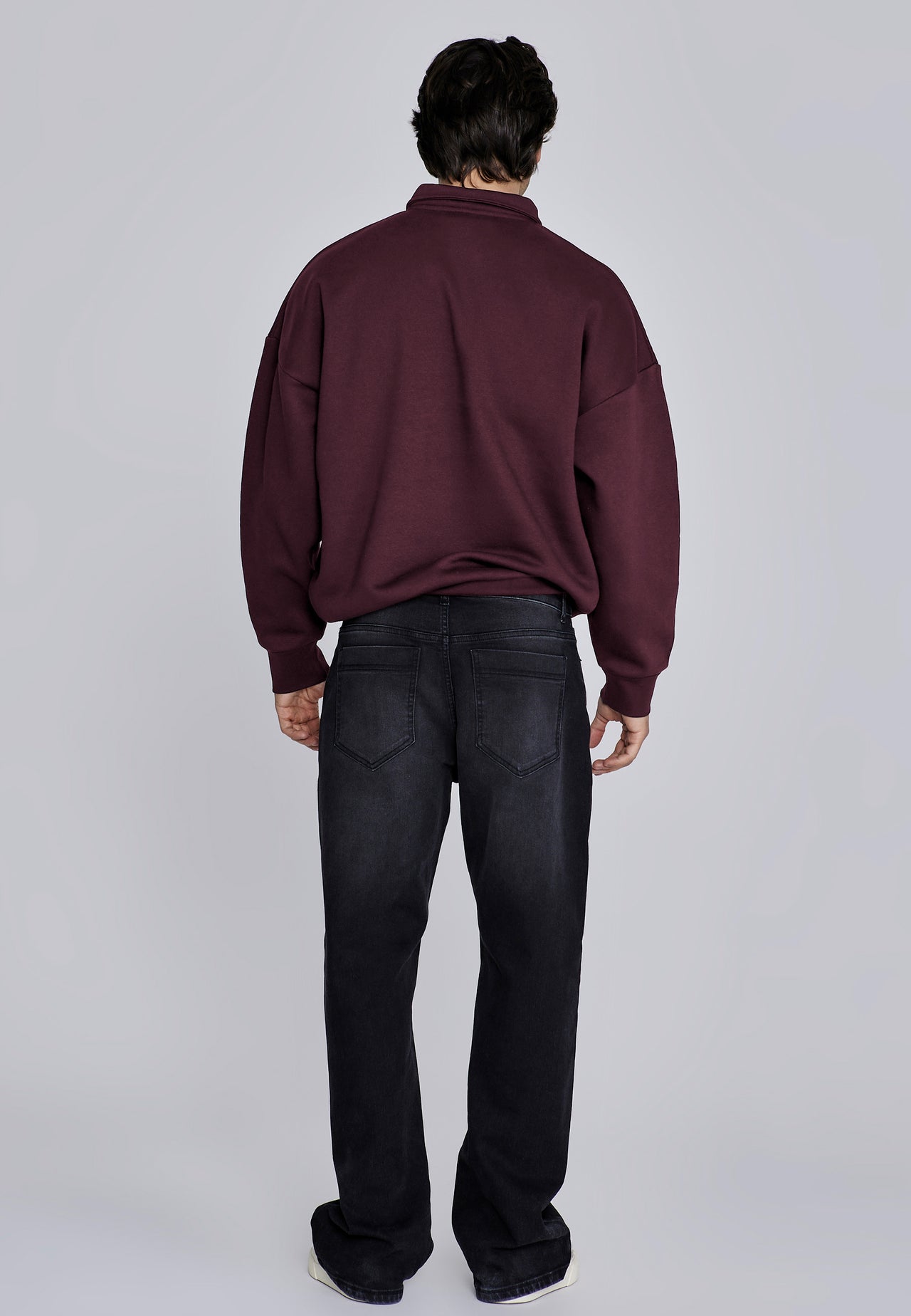 Burgundy Essentials Polo Sweater (4)