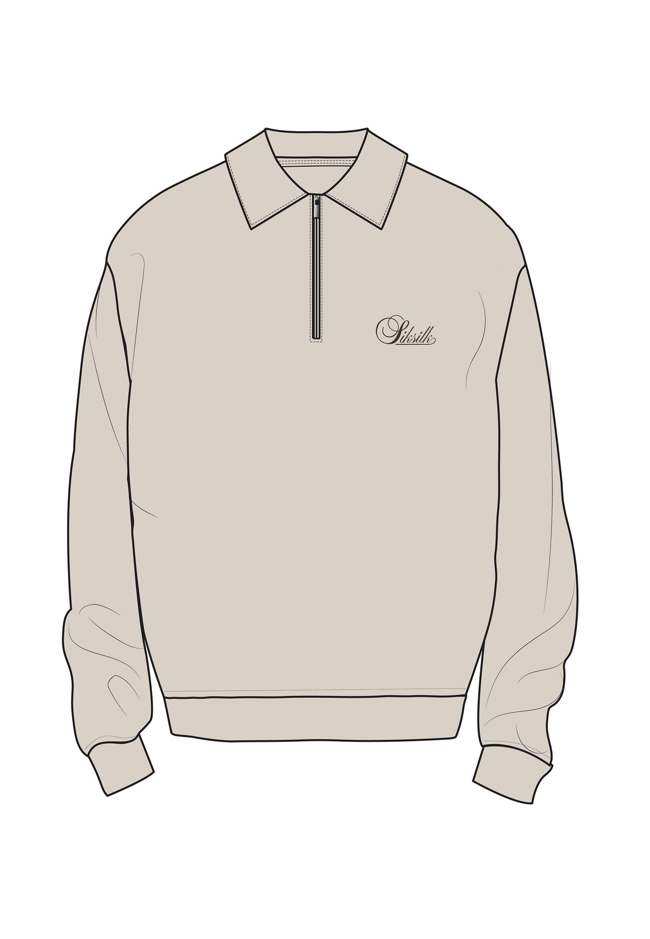 Ecru Essentials Polo Sweater