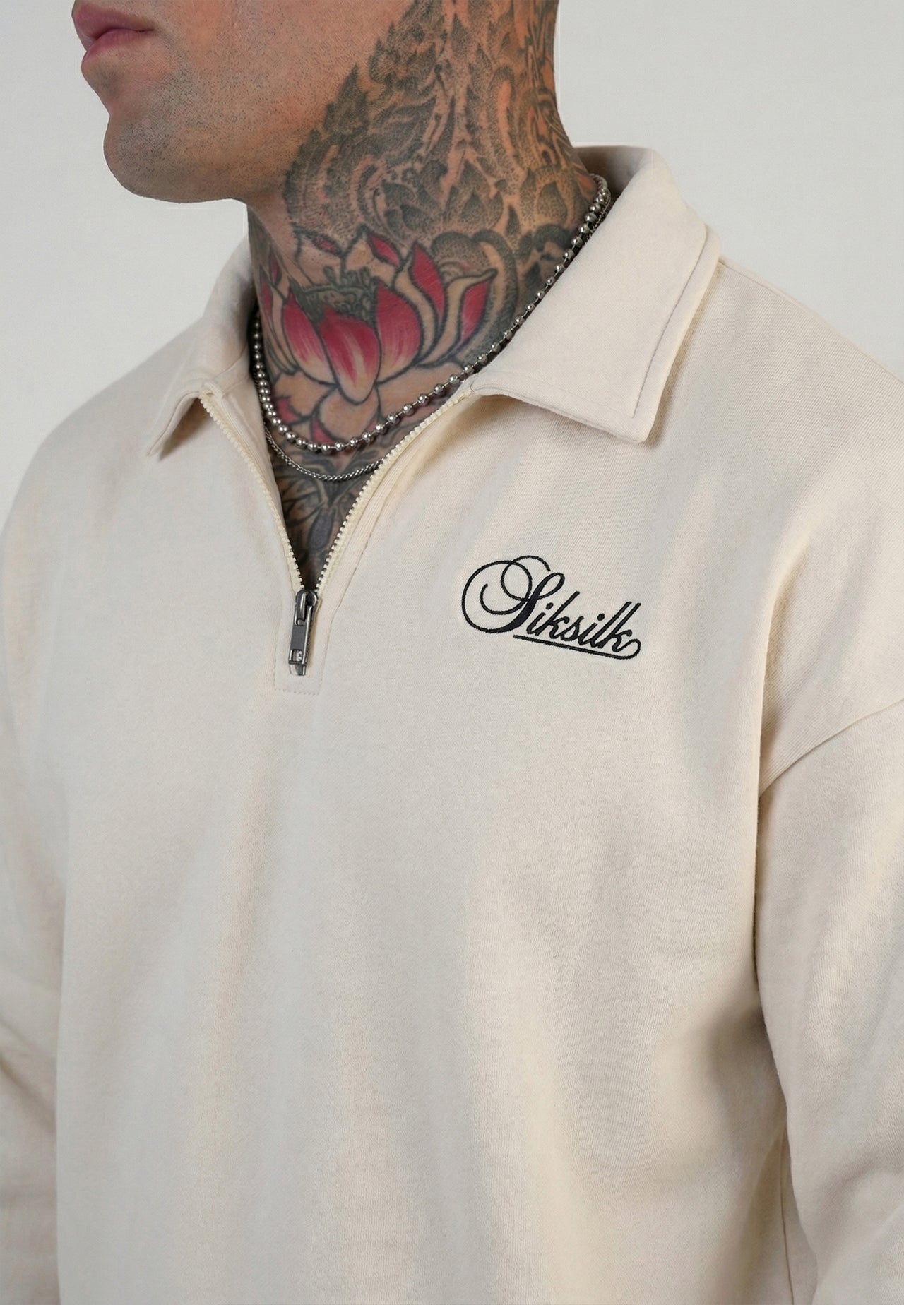 Ecru Essentials Polo Sweater (1)