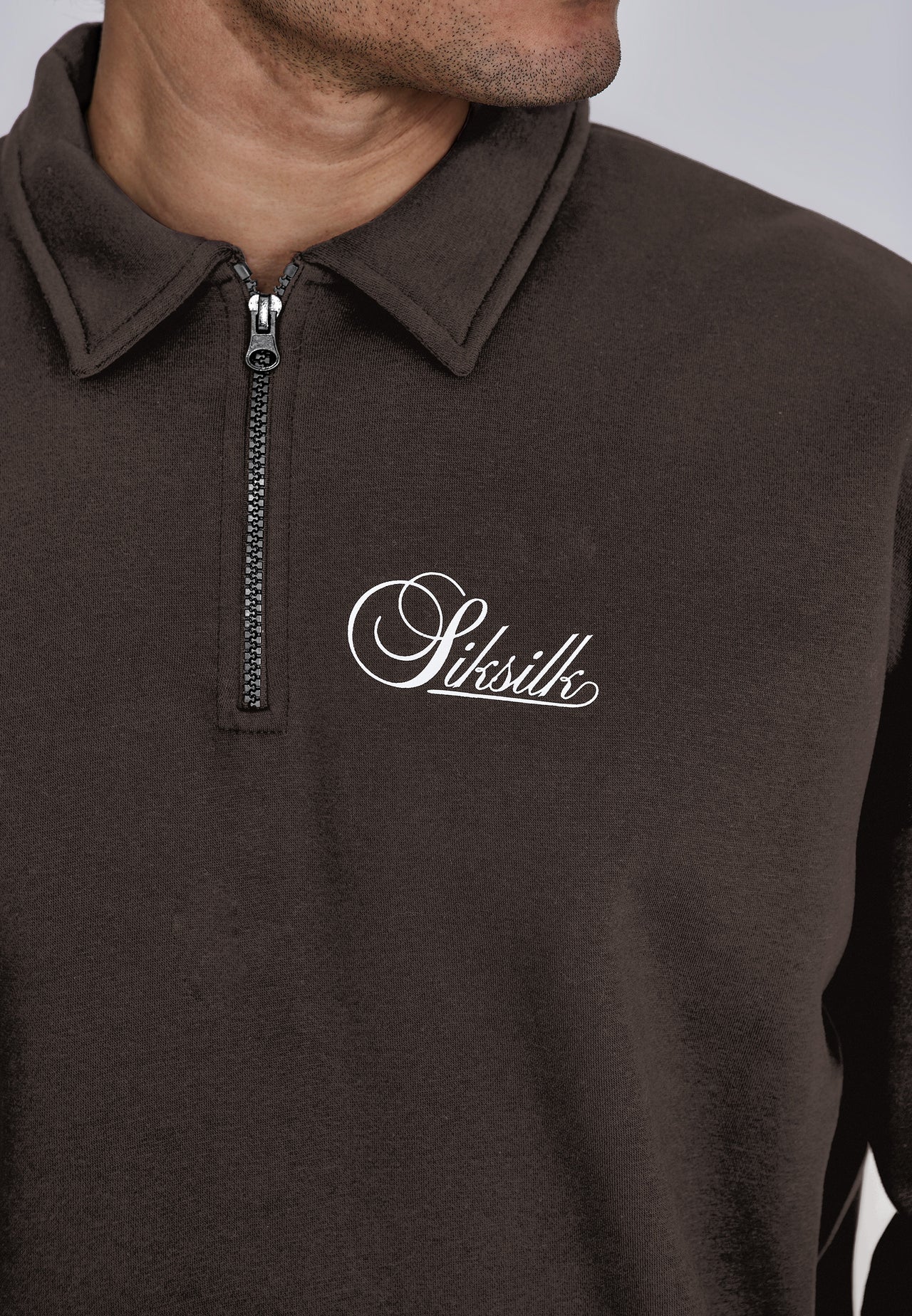 Brown Essentials Polo Sweater (1)