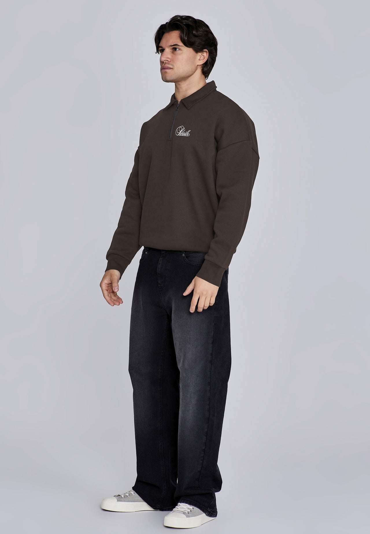 Brown Essentials Polo Sweater (3)