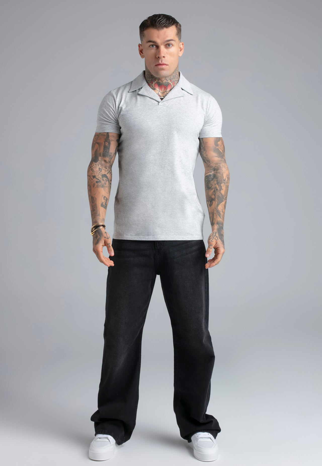 Grey Marl Revere Polo (2)