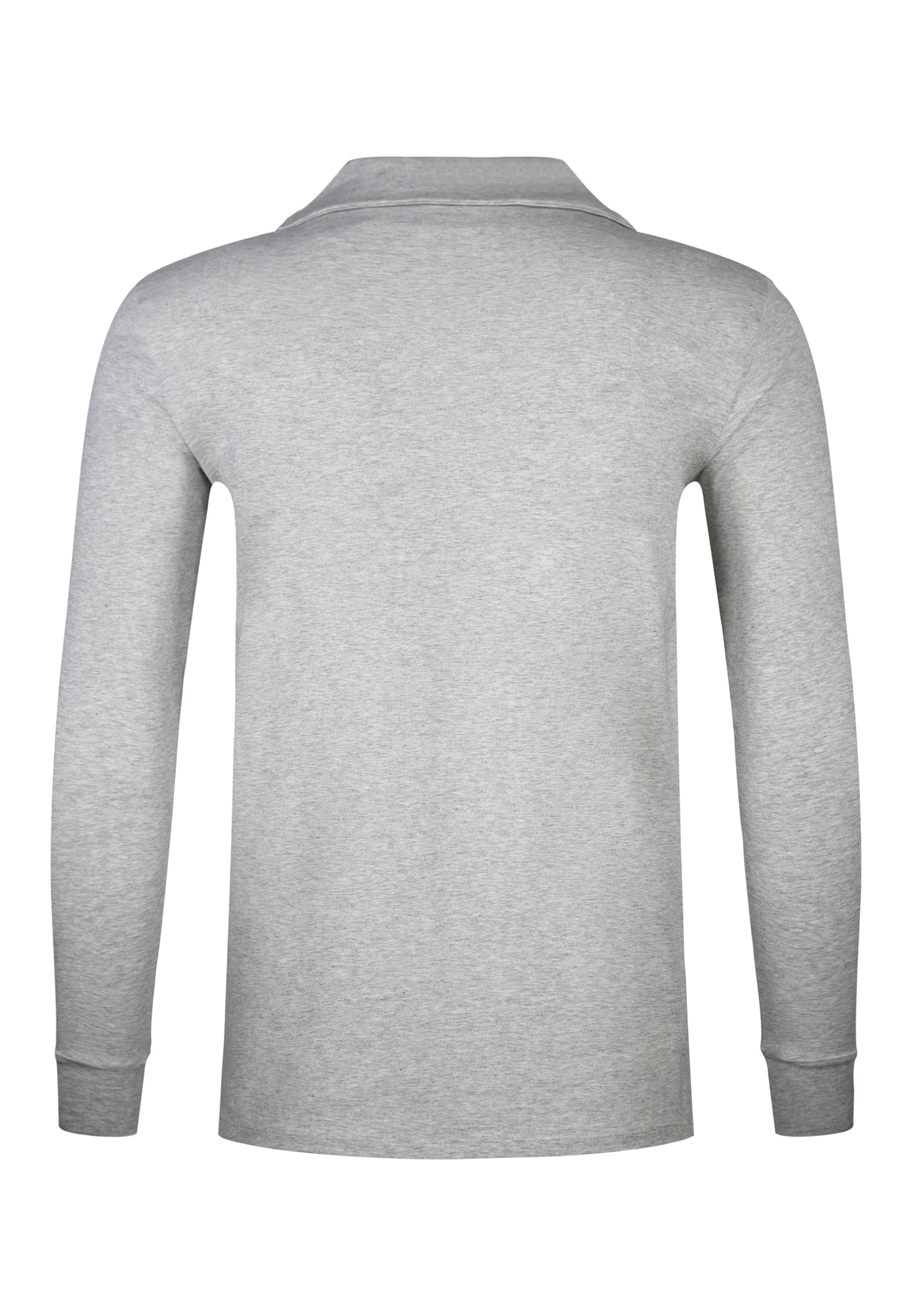 Grey Marl LS Revere Polo (6)