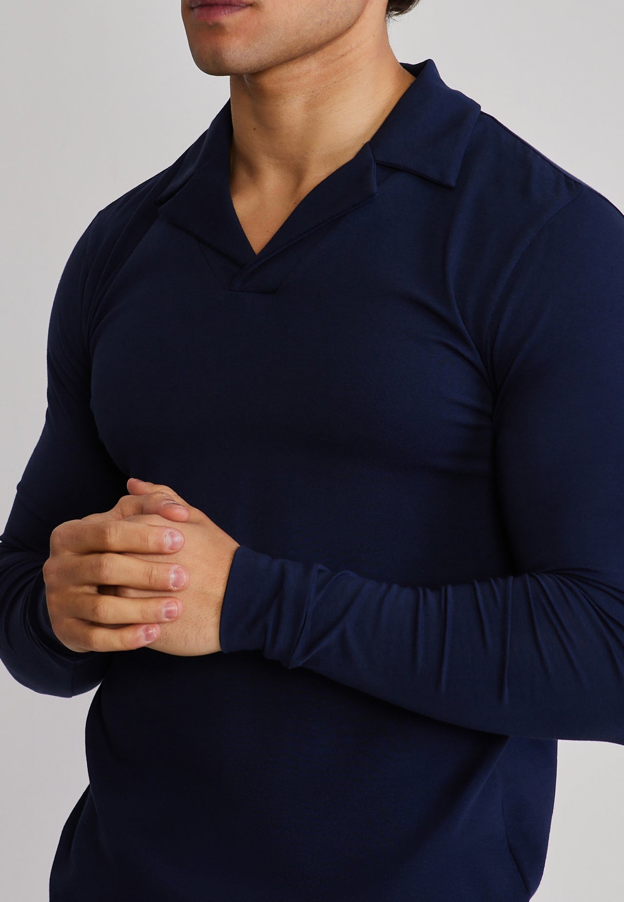 Navy LS Revere Polo (1)