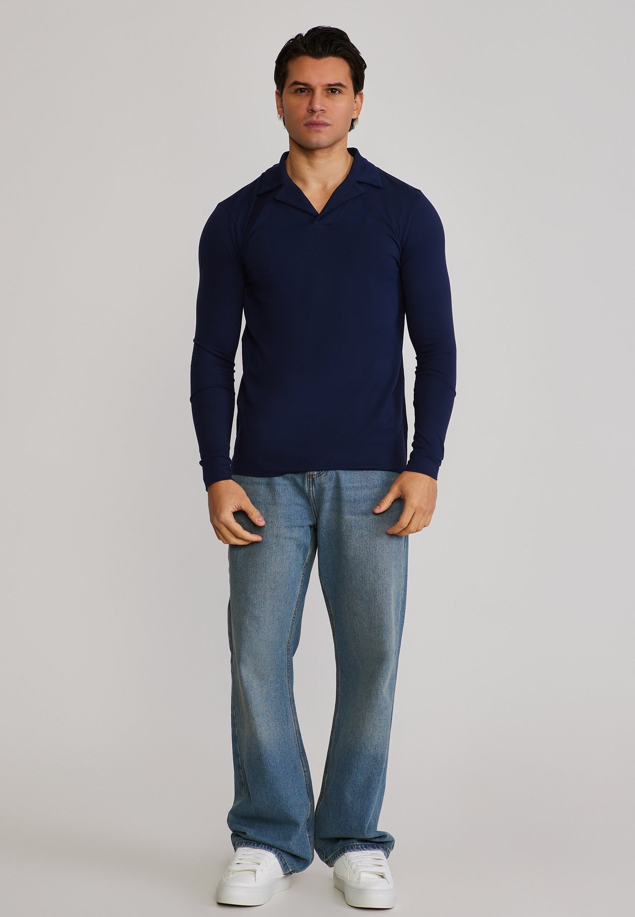 Navy LS Revere Polo (2)
