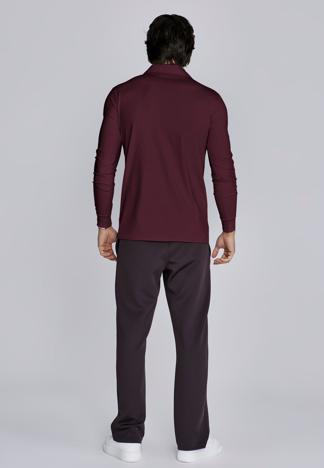 Burgundy LS Revere Polo (4)