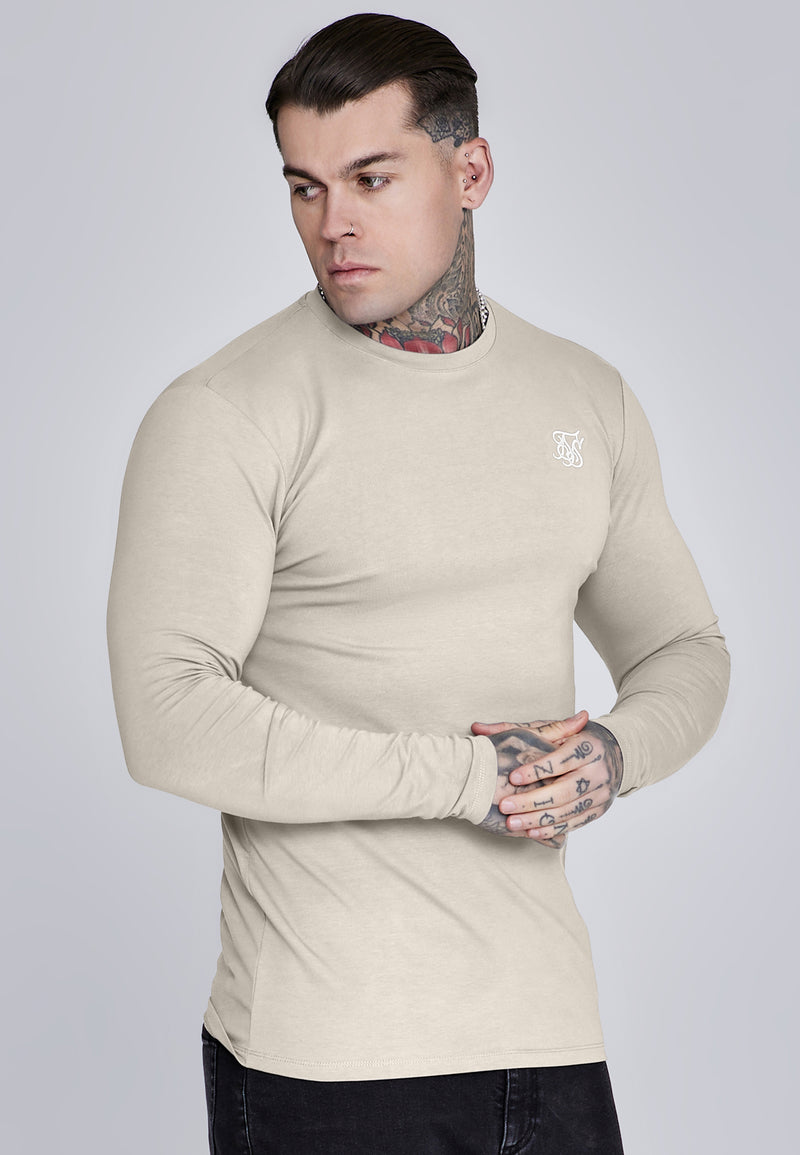 Ecru Essentials LS T-Shirt