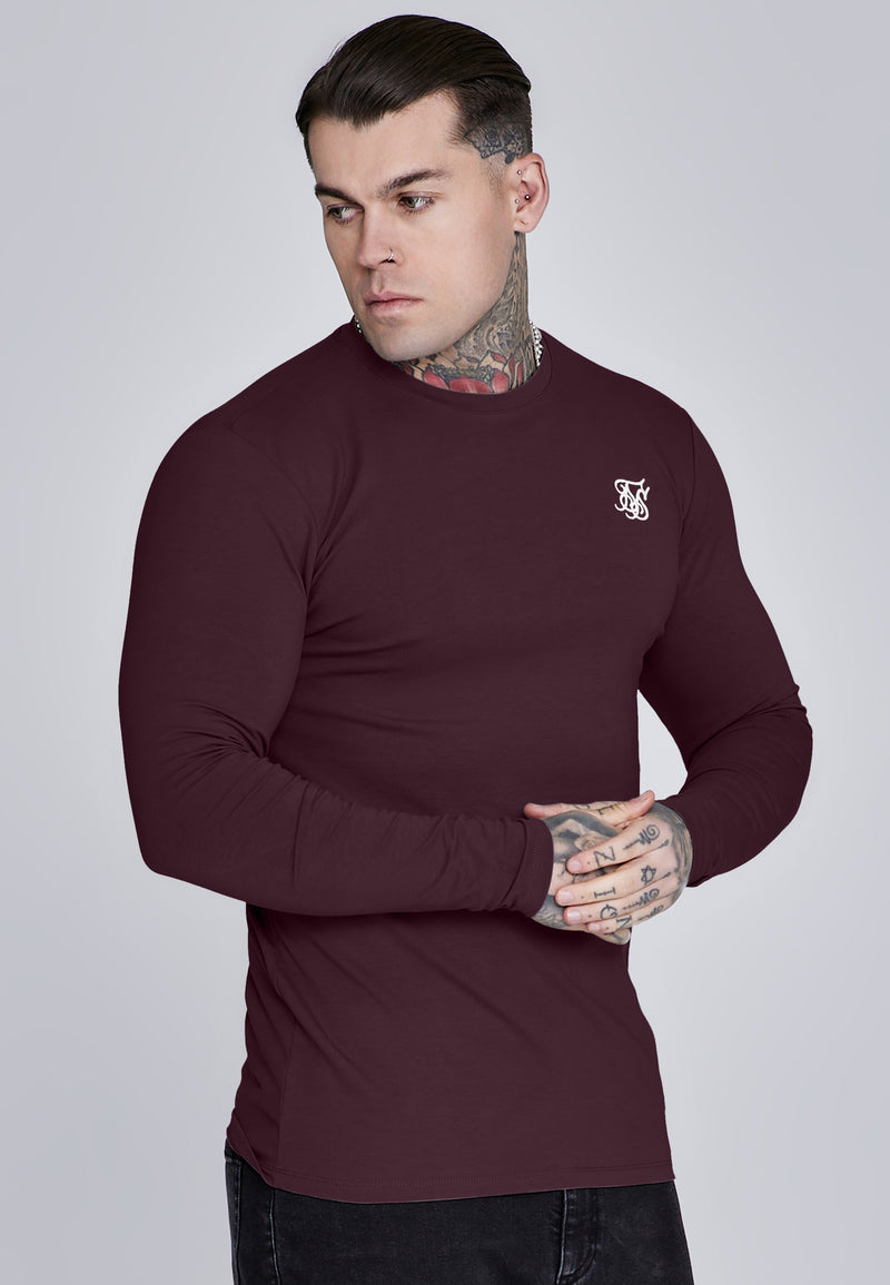 Burgundy Essentials LS T-Shirt
