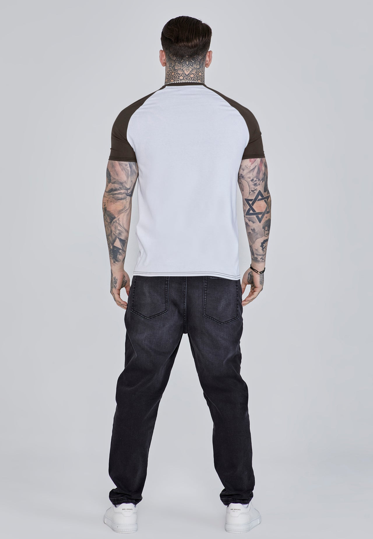 White and Brown Raglan T-Shirt (4)