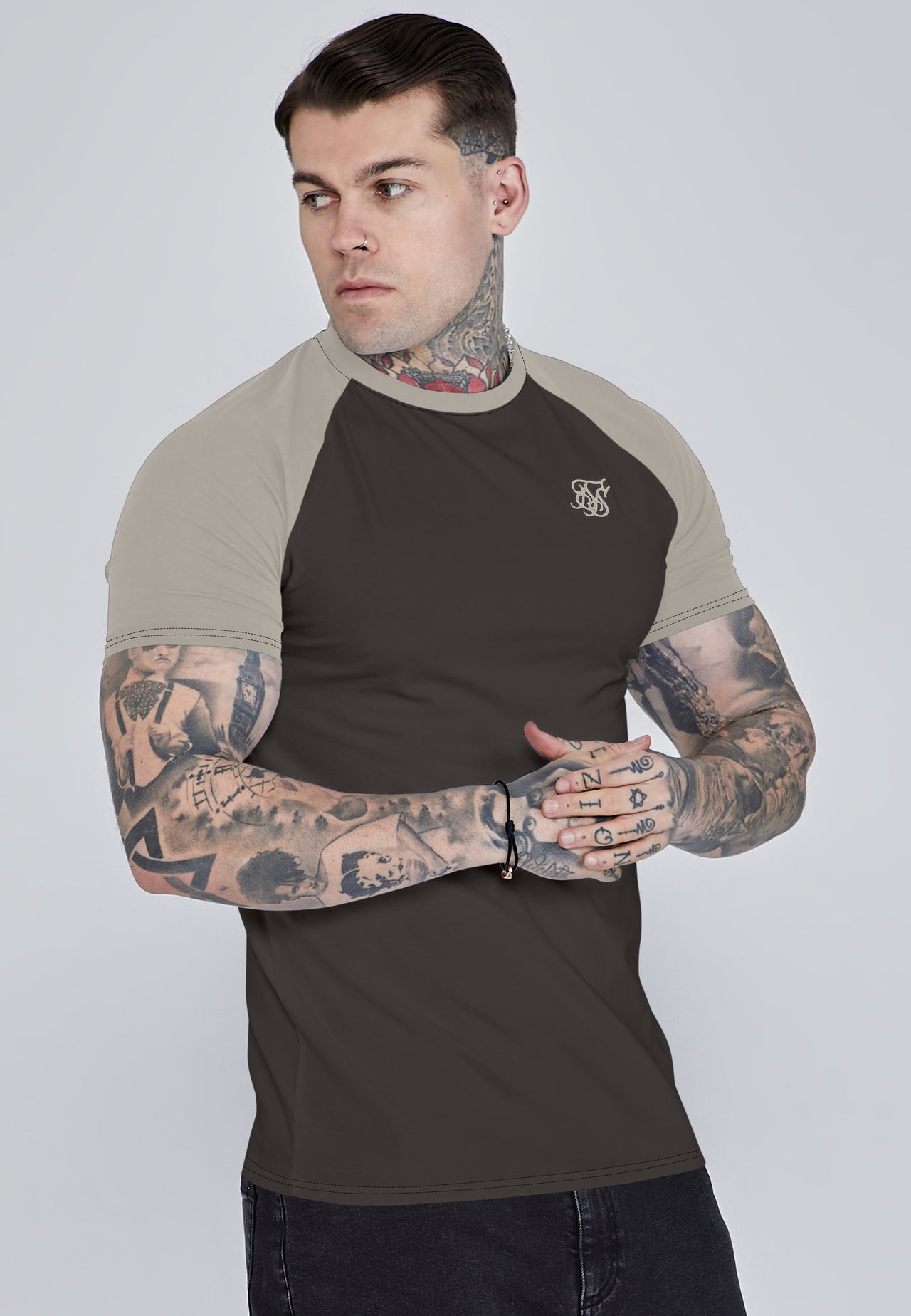 Brown and Stone Raglan T-Shirt