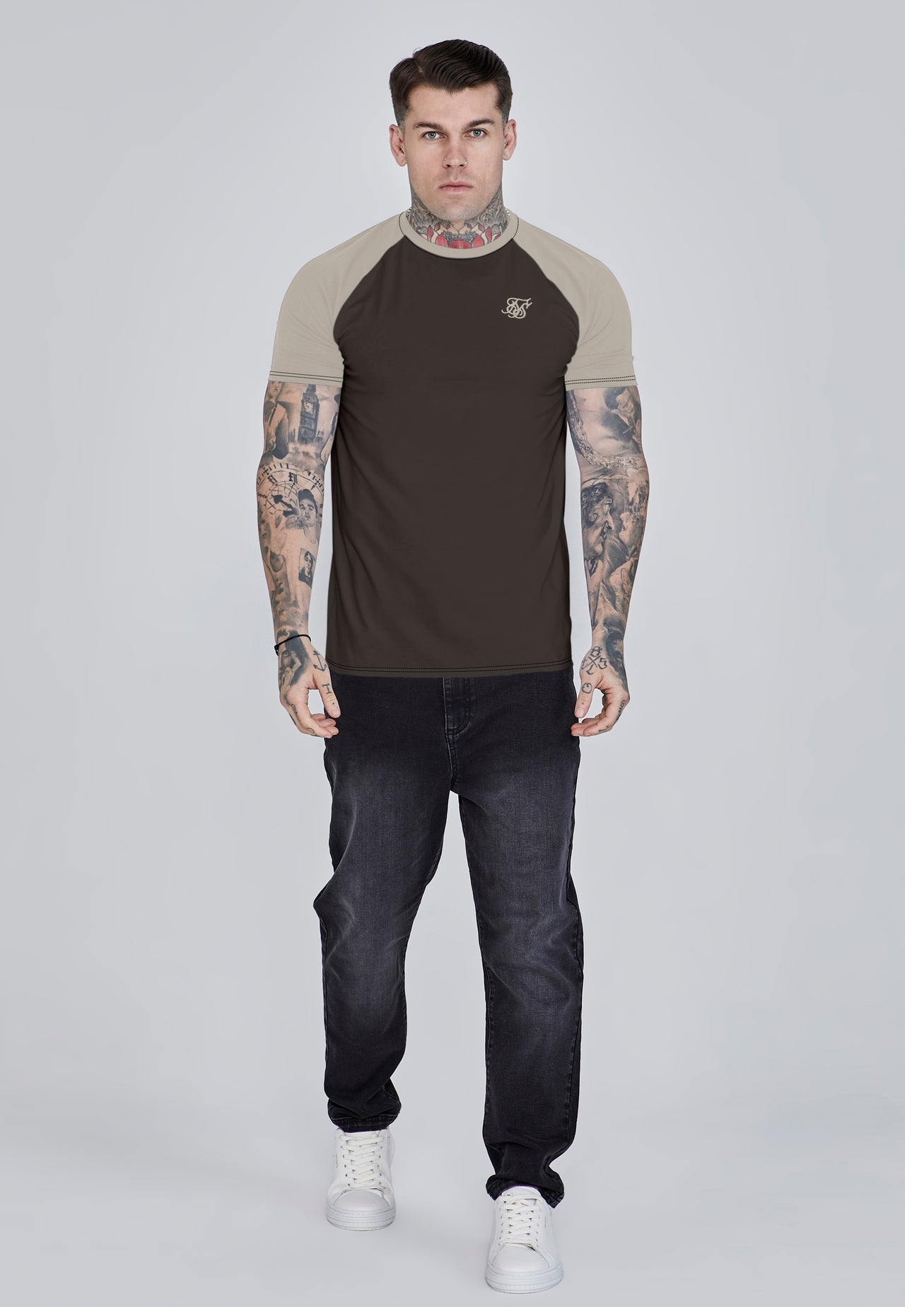 Brown and Stone Raglan T-Shirt (1)