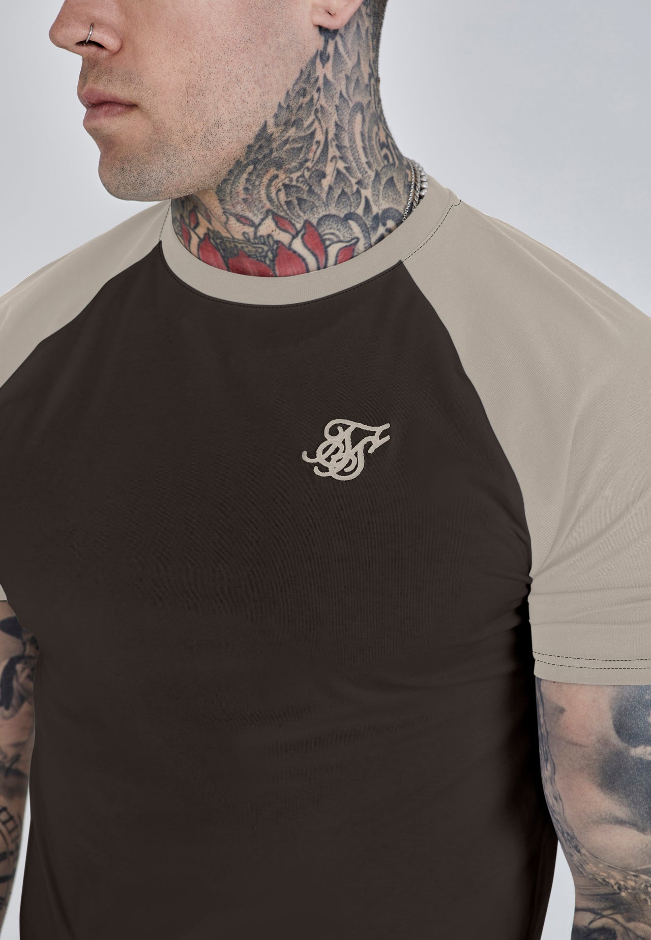 Brown and Stone Raglan T-Shirt (2)
