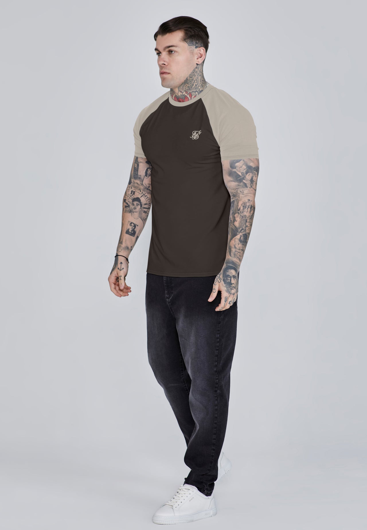 Brown and Stone Raglan T-Shirt (3)