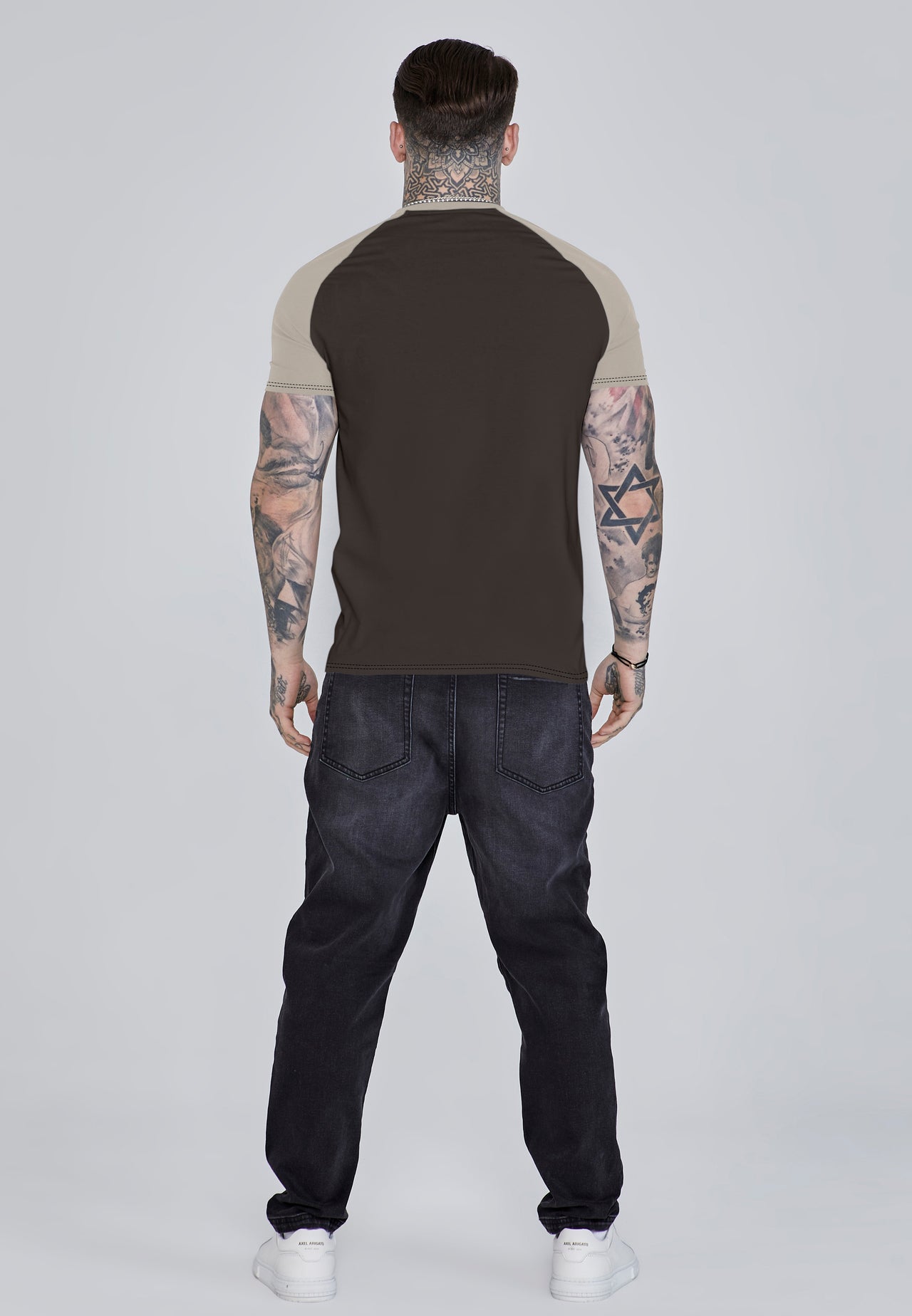 Brown and Stone Raglan T-Shirt (4)