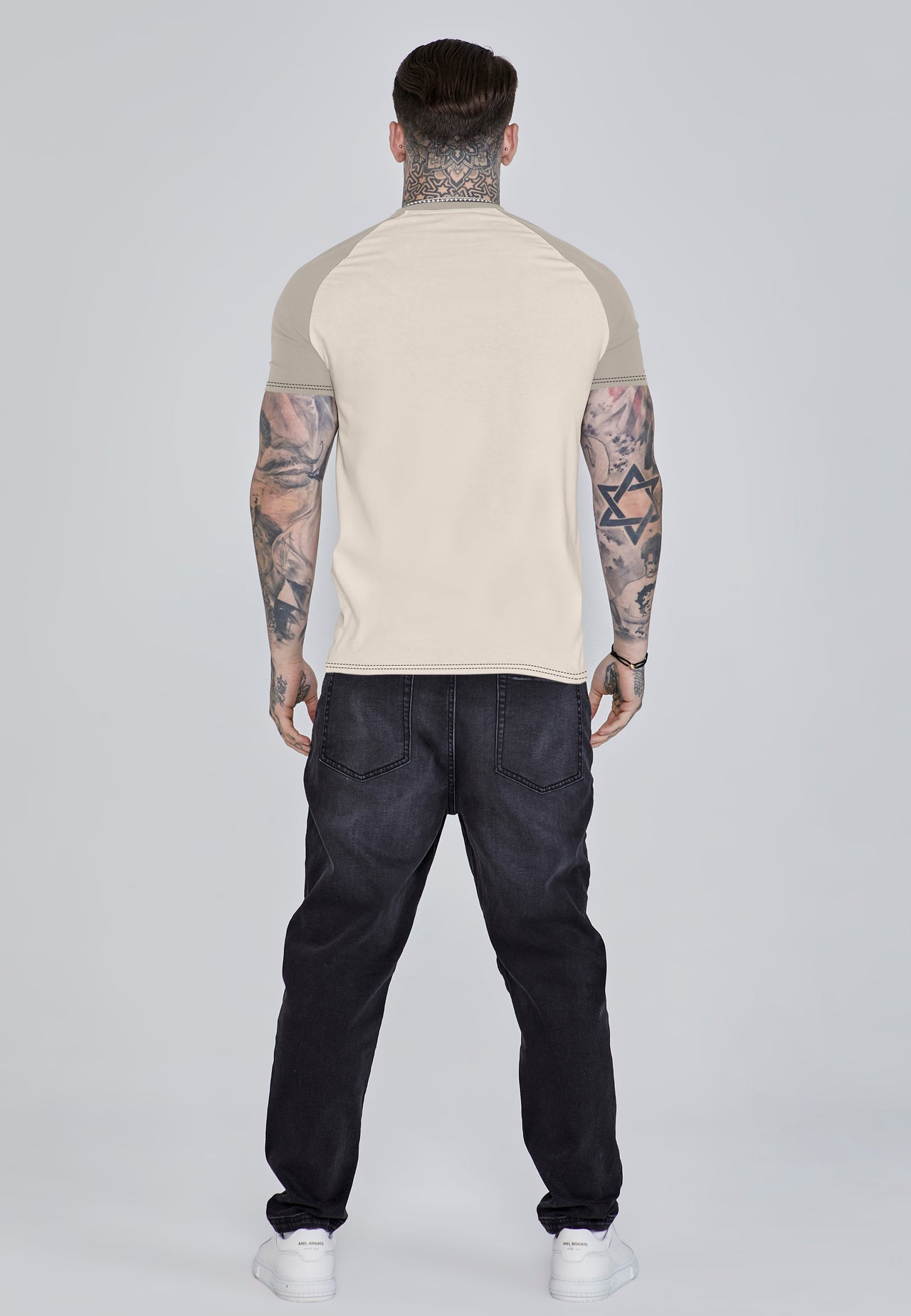 Ecru and Stone Raglan T-Shirt (4)