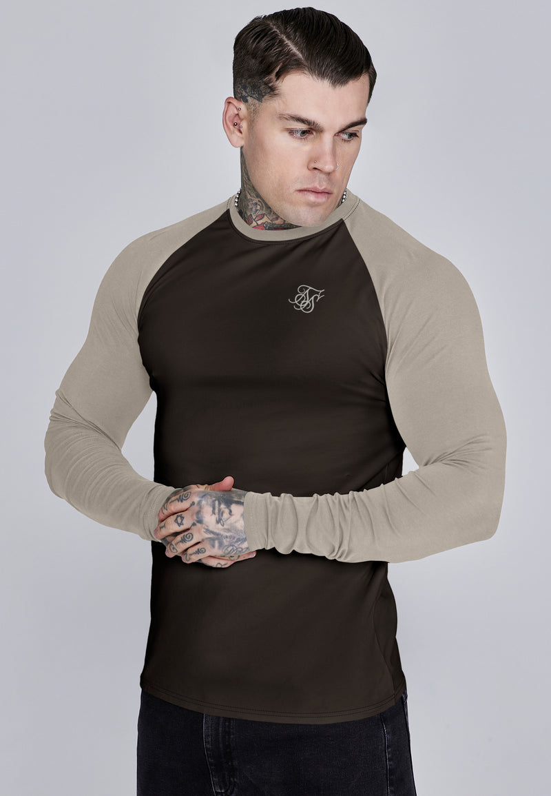 Brown and Stone LS Muscle Fit T-Shirt