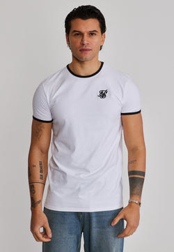 White and Black Ringer T-Shirt