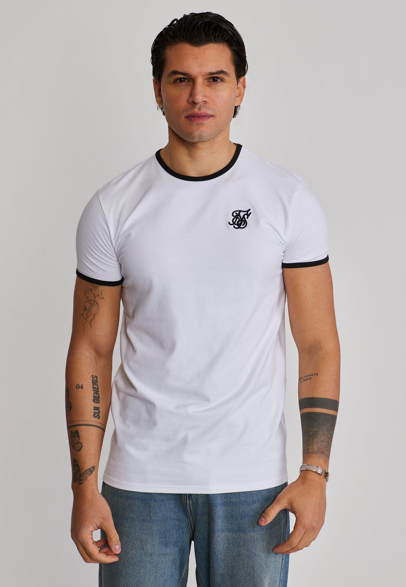White and Black Ringer T-Shirt