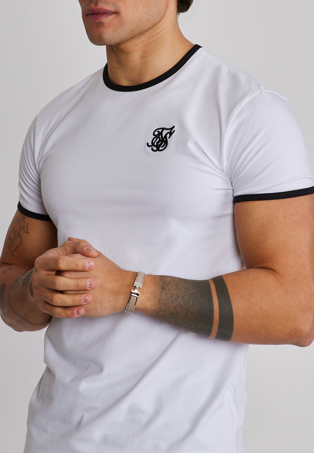 White and Black Ringer T-Shirt (1)