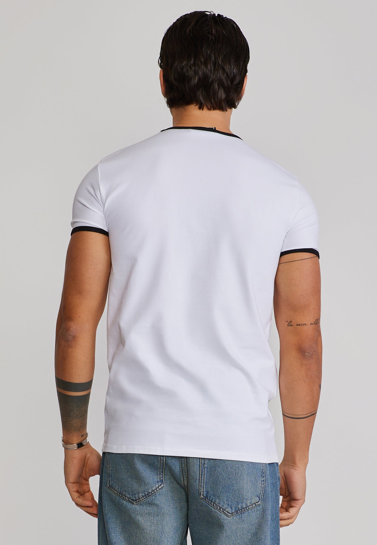 White and Black Ringer T-Shirt (4)