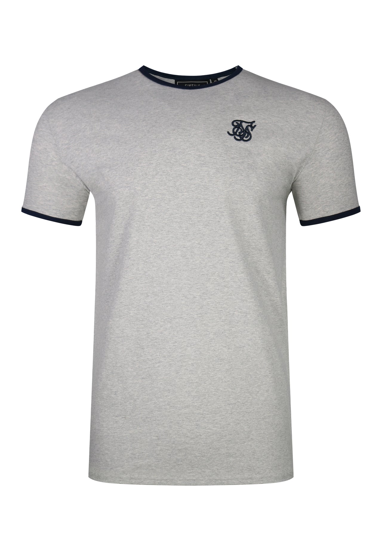 Grey Marl and Navy Ringer T-Shirt (5)