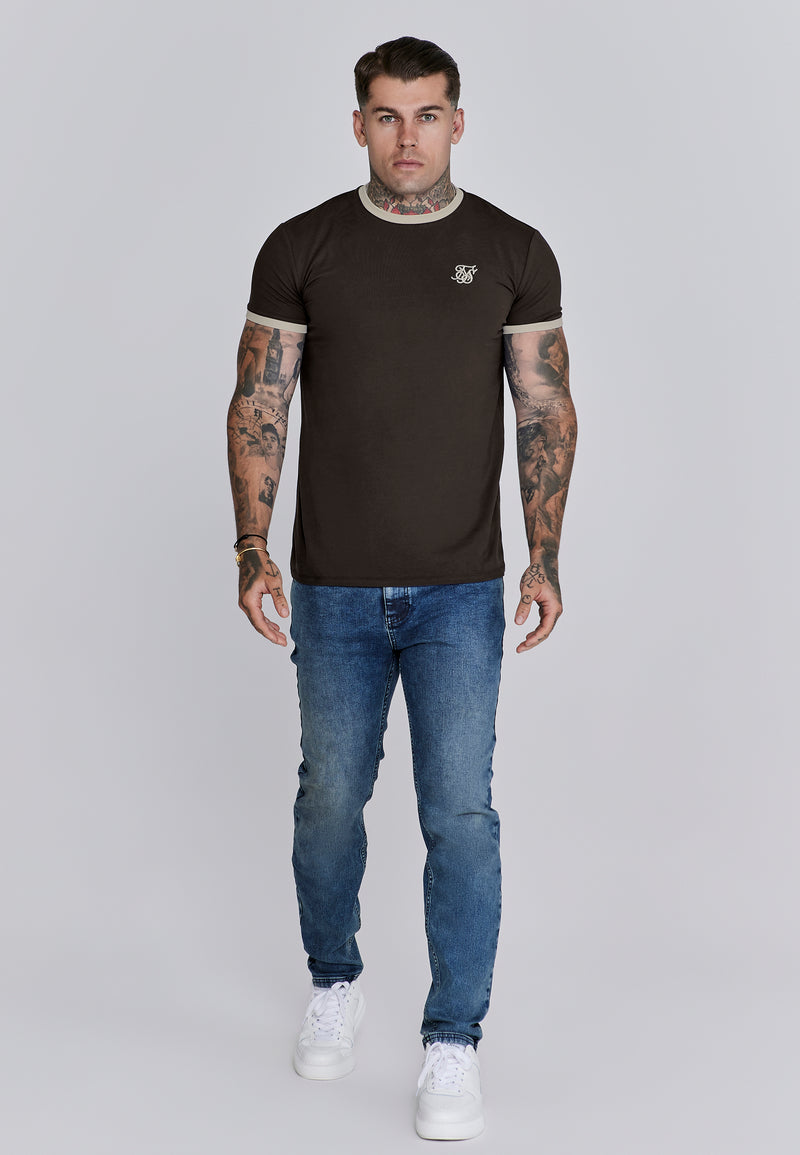 Brown and Stone Ringer T-Shirt (1)