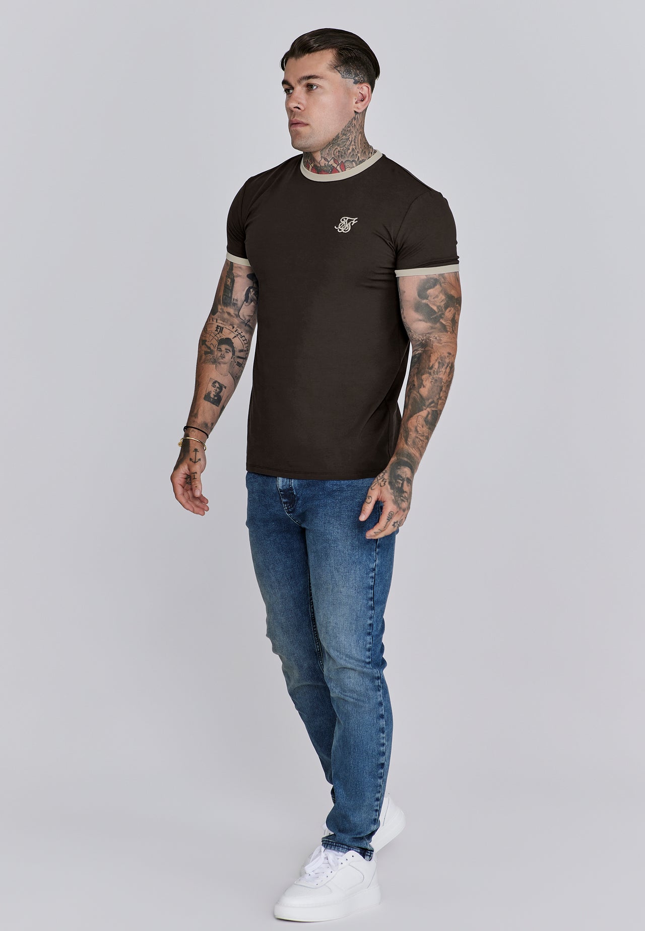 Brown and Stone Ringer T-Shirt (3)