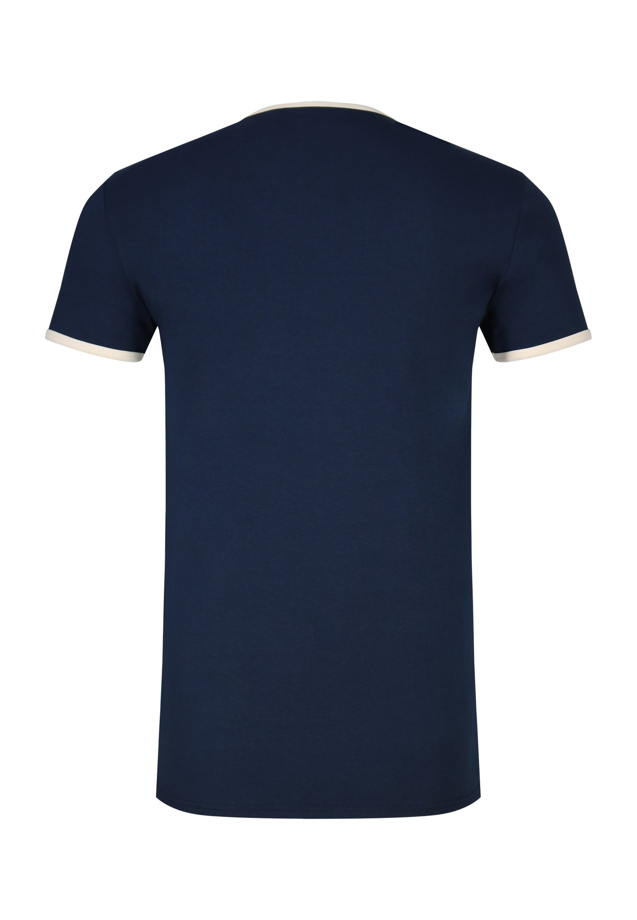 Navy and Ecru Ringer T-Shirt (6)