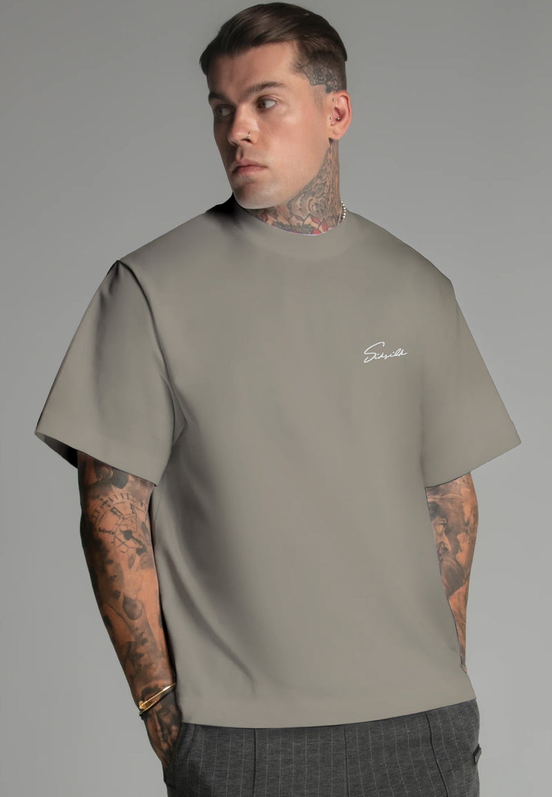 Grey Script T-Shirt
